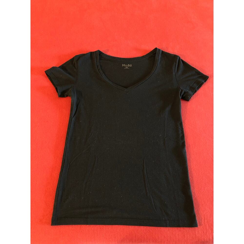 Mudd black v-neck casual short sleeve t-shirt Size XS